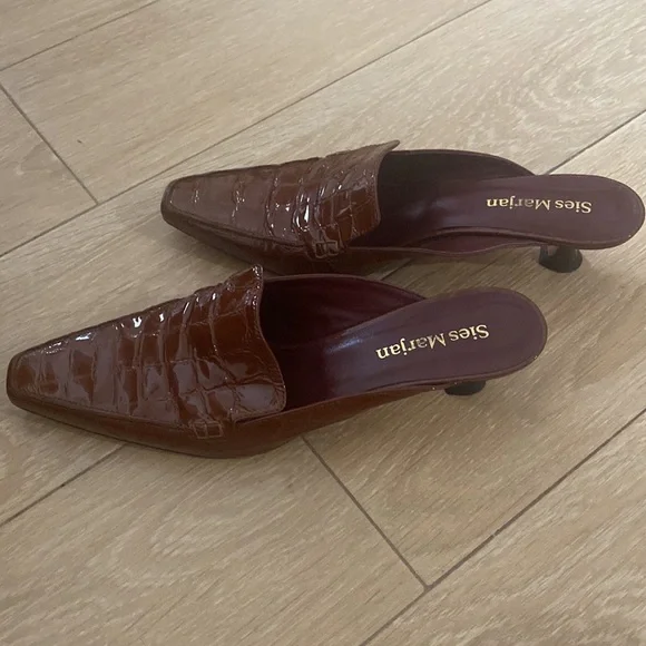 Sies Marjan Brown Patent Mules size 39 - Picture 3 of 4